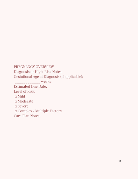 High-Risk Mama Pregnancy Planner